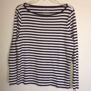 Talbots long sleeve striped tee shirt size 1X